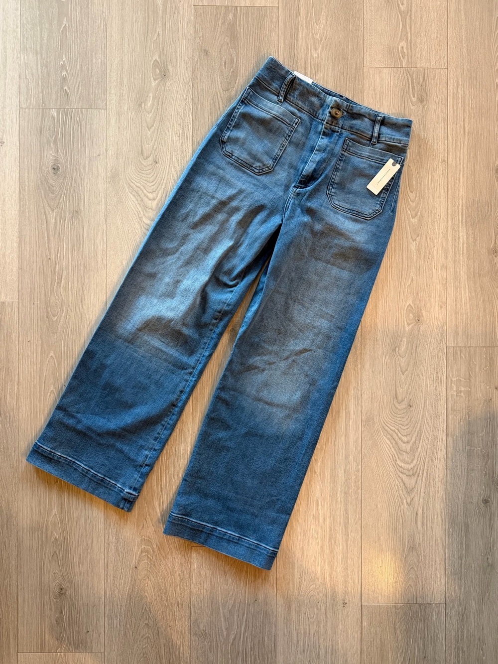 🌸DARLING Maeve Light Blue Denim Jeans with Multicolor Floral Embroidery - Picture 6 of 15
